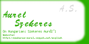 aurel szekeres business card